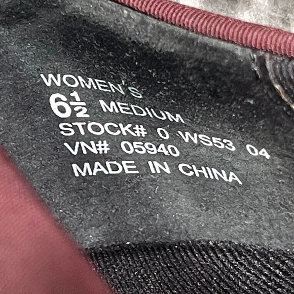 LL Bean Womens Size 6.5 Slip On Loafers Shoes Maroon Burgundy Comfort 05940 - Picture 9 of 9